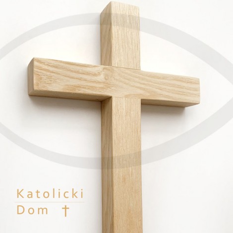 Gładki drewniany jesionowy wiszący Krzyż na ścianę do domu, ręcznie robiony, pierwszej jakości, idealny na prezent